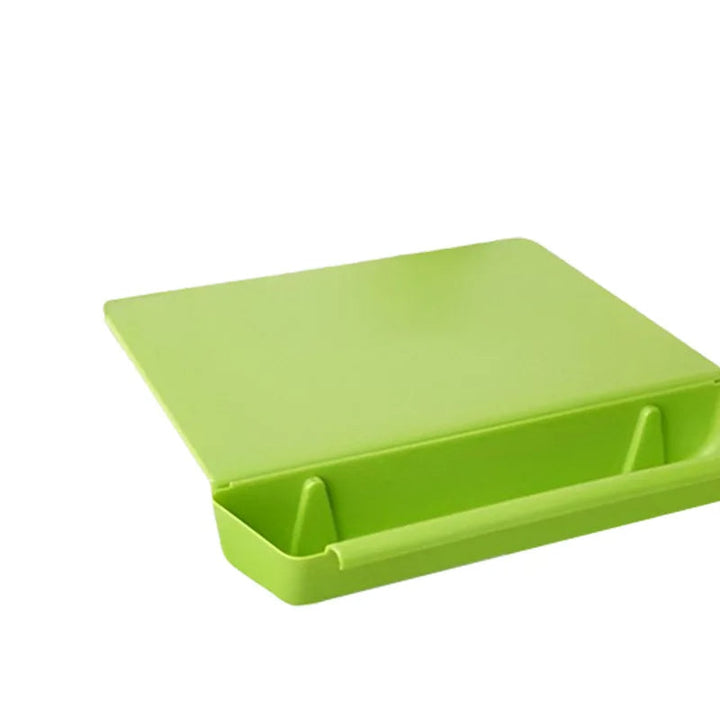 Cutting Board with Removable Tray | Clip-On Scrap Holder, BPA Free PP Plastic | Slide-Out Tray Keeps Prep Area Clutter-Free