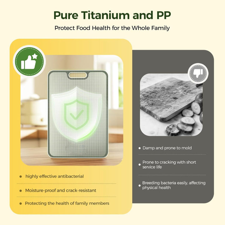 Double Sided Cutting Board Metal and Plastic Surface | Juice Groove Edge, Hanging Hole | Separates Meat and Produce Prep 5