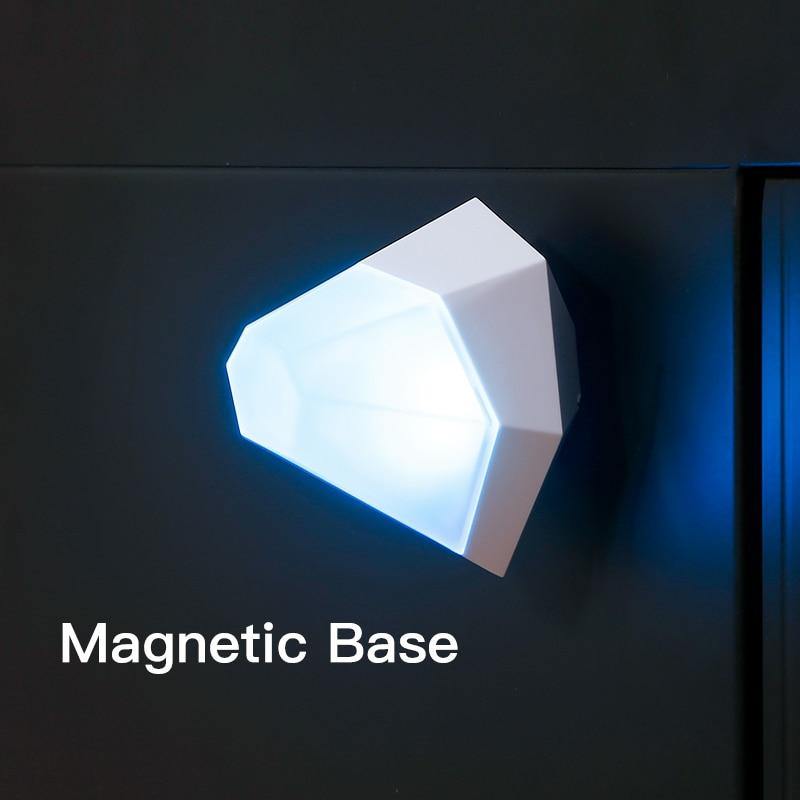 Diamond LED Night Light Wireless Charger | 10W Fast Charging | RGB Colour Changing, Magnetic, USB-C Rechargeable