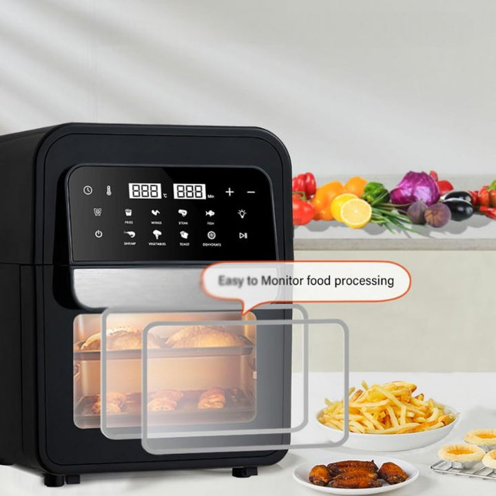 Digital Air Fryer Oven 6.5L | 8 Cooking Presets with Touch Screen | 360° Hot Air Circulation for Oil-Free Crispy Meals