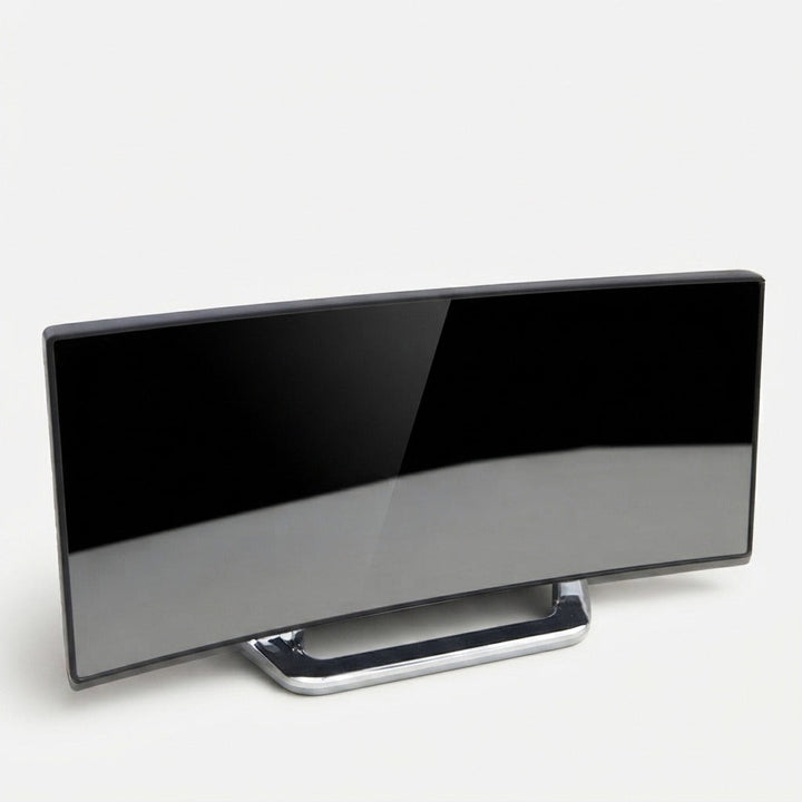 Digital Alarm Clock LED Curved Mirror Display with Gradual Volume Increase