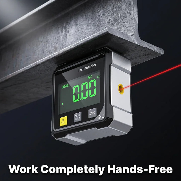 Digital Laser Level with Magnetic Base | 5.6 cm Compact Design | Hands-Free Laser Guided Precision for Cabinetry &amp; Tiling
