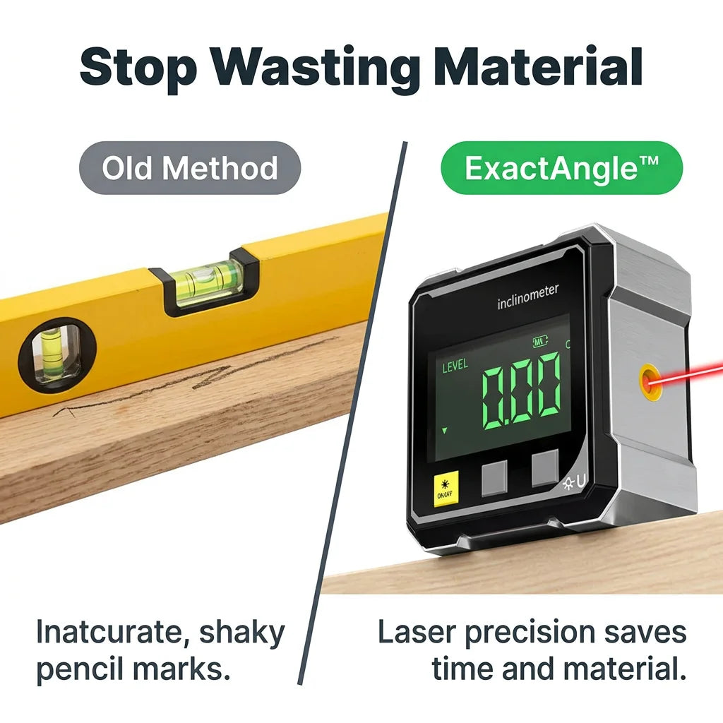 Digital Laser Level with Magnetic Base | 5.6 cm Compact Design | Hands-Free Laser Guided Precision for Cabinetry &amp; Tiling
