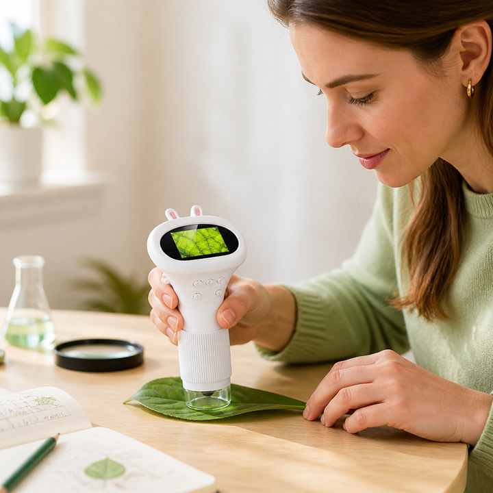 Digital Microscope Handheld Portable 1000X Zoom with Built-In Display