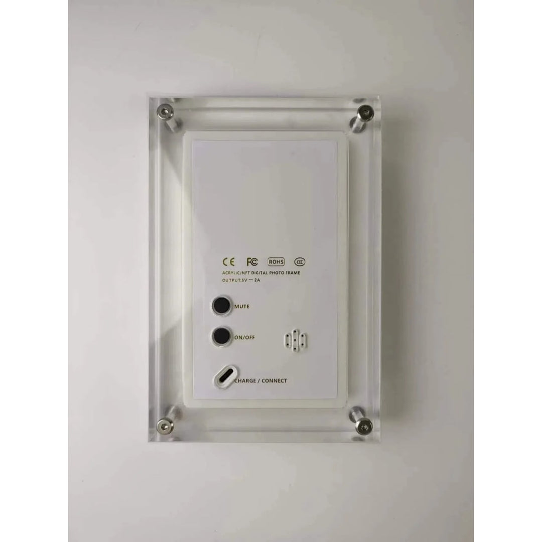 Digital Photo Frame Acrylic Block | IPS Screen, Portrait or Landscape, 5 or 7 Inch | Freestanding, Magnetic Corners