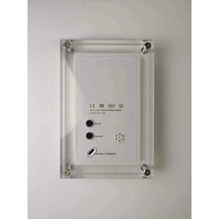 Digital Photo Frame Acrylic Block | IPS Screen, Portrait or Landscape, 5 or 7 Inch | Freestanding, Magnetic Corners