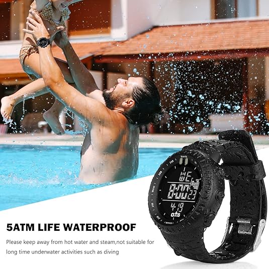 Digital Sports Watch | LED Backlight | Waterproof | Shock-Resistant | Alarm & Stopwatch