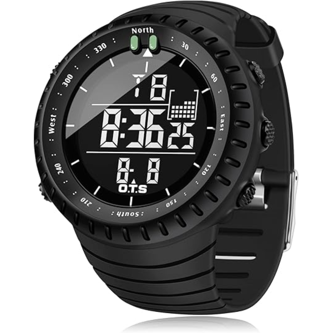 Digital Sports Watch | LED Backlight | Waterproof | Shock-Resistant | Alarm & Stopwatch