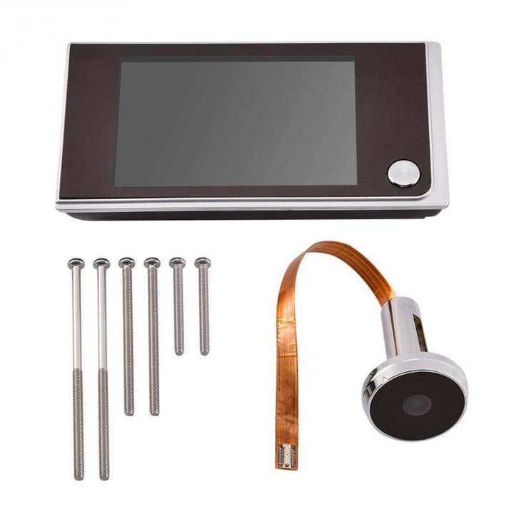 Digital Video Doorbell Peephole Viewer | 120-Degree Wide-Angle HD Camera Sensor | Wireless Tool-Free 3-Minute Install