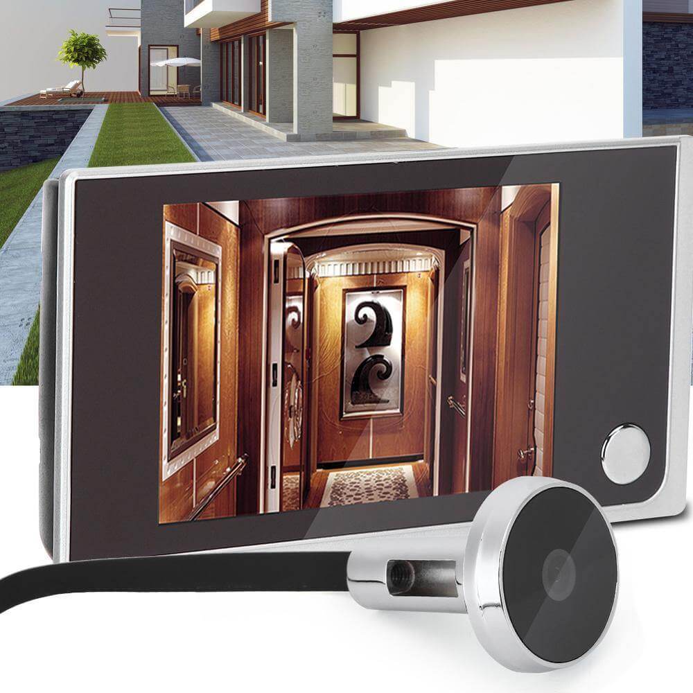 Digital Video Doorbell Peephole Viewer | 120-Degree Wide-Angle HD Camera Sensor | Wireless Tool-Free 3-Minute Install