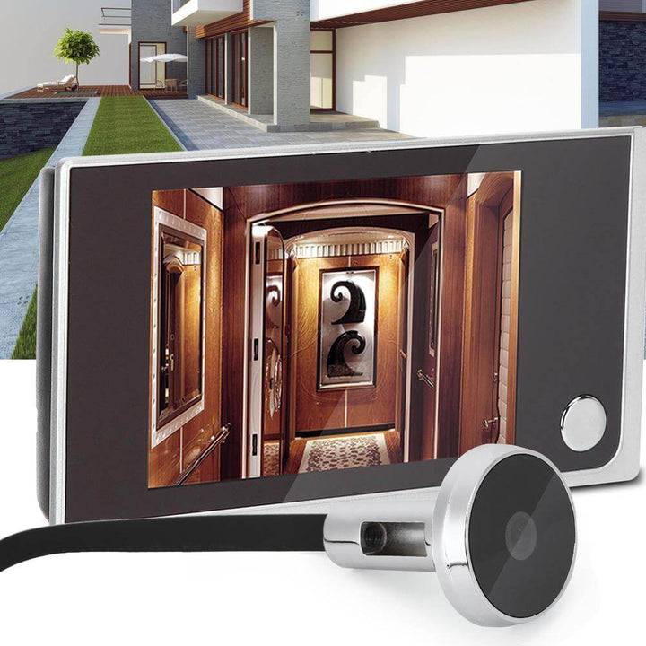 Digital Video Doorbell Peephole Viewer | 120-Degree Wide-Angle HD Camera Sensor | Wireless Tool-Free 3-Minute Install