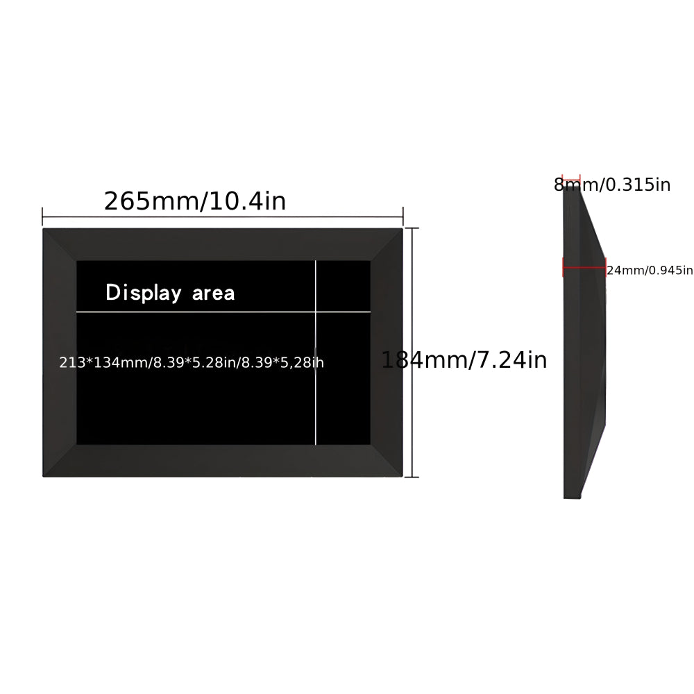 Digital Photo Frame WiFi Touchscreen | 10.1 Inch HD IPS Display | 16GB Storage, Micro SD Expansion, Table or Wall Mount 6