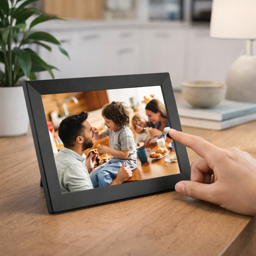 Digital Photo Frame WiFi Touchscreen | 10.1 Inch HD IPS Display | 16GB Storage, Micro SD Expansion, Table or Wall Mount 1