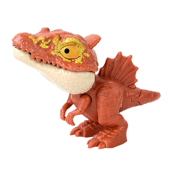 Dinosaur Toy Finger Puppet Bite-Ready Rounded Edges with Movable Tail