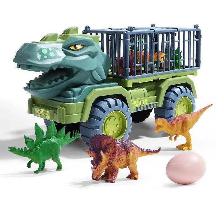 Dinosaur Truck Toy Play Set with Sturdy Plastic Build | Includes Dinosaur Figures &amp; Accessories | Encourages Imaginative Play