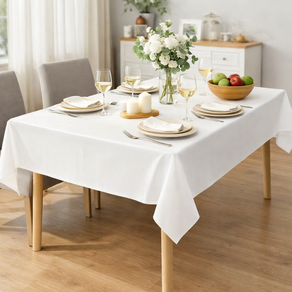 Disposable Plastic Tablecloths 10 Pack | Waterproof PEVA Material | Stain-Resistant Table Protection for Parties & Events 1