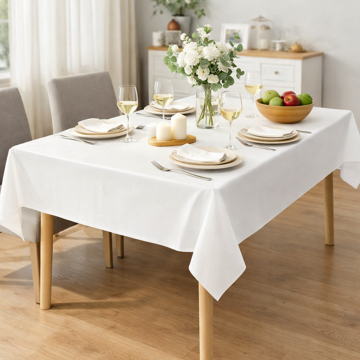 Disposable Plastic Tablecloths 10 Pack | Waterproof PEVA Material | Stain-Resistant Table Protection for Parties &amp; Events 1
