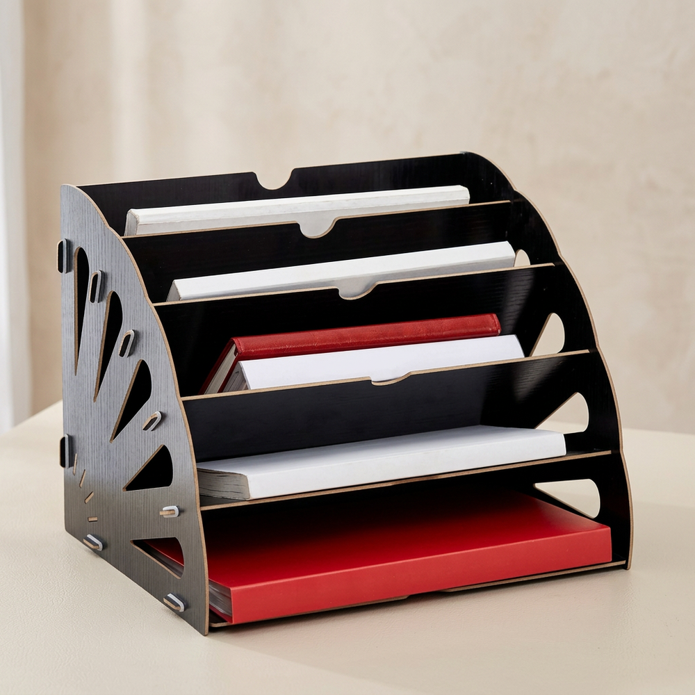 Document Holder | Five Sloped Tiers That Slot Together