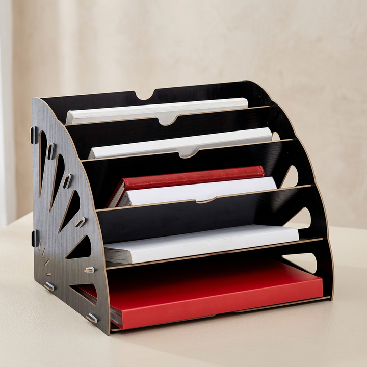 Document Holder | Five Sloped Tiers That Slot Together