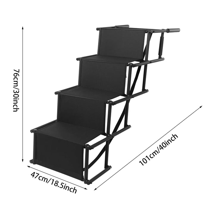 Dog Ramps For Cars | Folding Four Step Boot Stairs