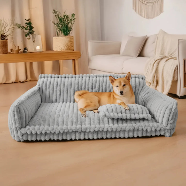 Washable Dog Sofa Bed with Raised Edges | Removable Cover, Multiple Sizes | Supportive Lounging Space for Dogs 4