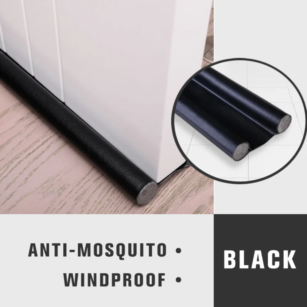 Door Draught Excluder Strip | Adjustable Universal Fit, Cuts to Size | Blocks Draughts, Noise, Dust and Insects for All Doors