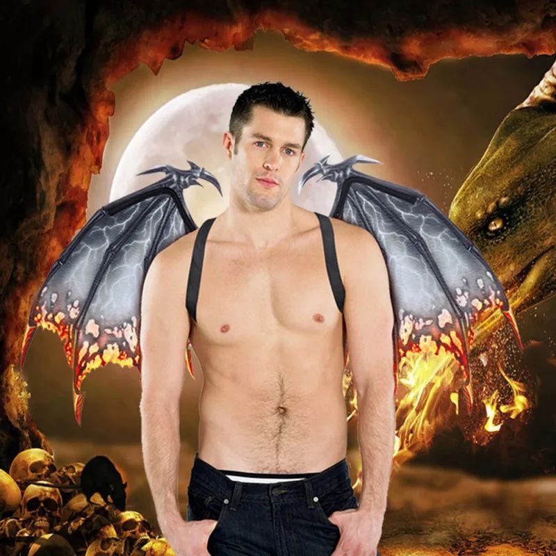 Dragon Wing Costume Accessory Halloween Cosplay | Lightweight Fantasy Design, Fits Adults &amp; Kids | Reusable Fancy Dress Wings
