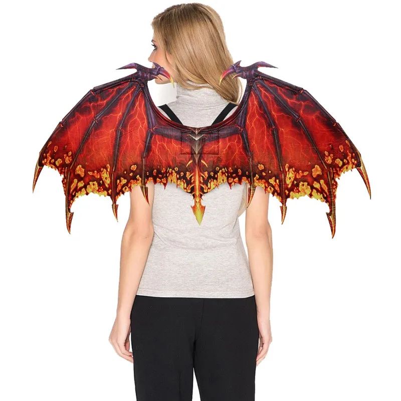 Dragon Wing Costume Accessory Halloween Cosplay | Lightweight Fantasy Design, Fits Adults &amp; Kids | Reusable Fancy Dress Wings