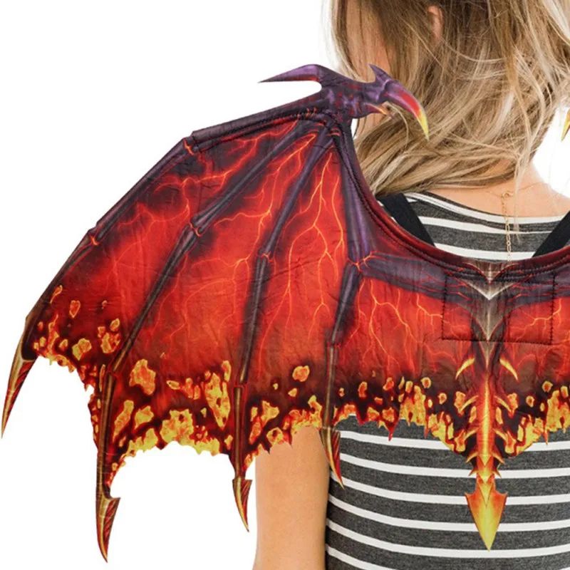 Dragon Wing Costume Accessory Halloween Cosplay | Lightweight Fantasy Design, Fits Adults &amp; Kids | Reusable Fancy Dress Wings