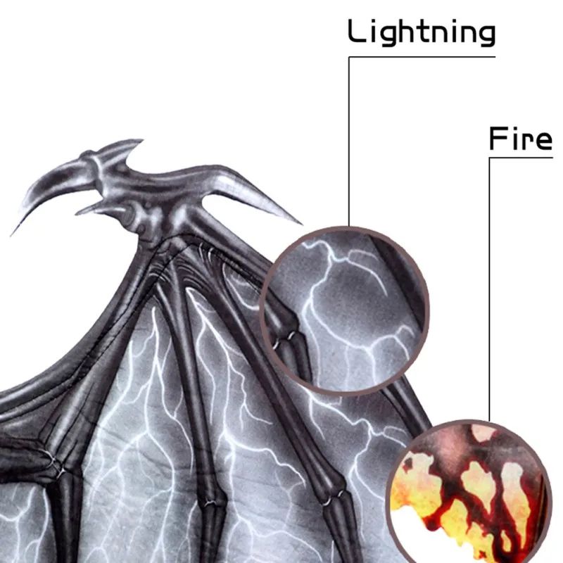 Dragon Wing Costume Accessory Halloween Cosplay | Lightweight Fantasy Design, Fits Adults &amp; Kids | Reusable Fancy Dress Wings