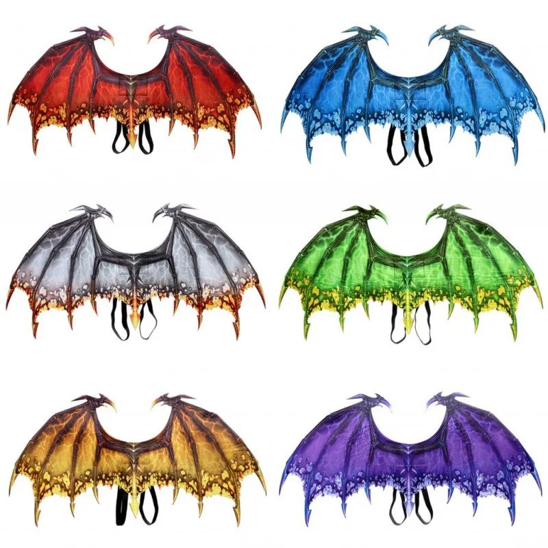Dragon Wing Costume Accessory Halloween Cosplay | Lightweight Fantasy Design, Fits Adults & Kids | Reusable Fancy Dress Wings