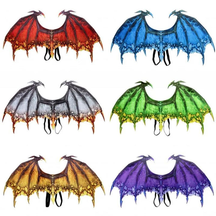 Dragon Wing Costume Accessory Halloween Cosplay | Lightweight Fantasy Design, Fits Adults &amp; Kids | Reusable Fancy Dress Wings