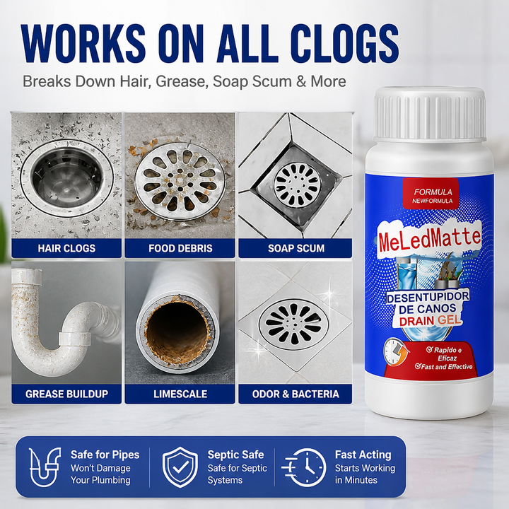 Drain Unblocker Liquid 100 ml | Safe on Copper, PVC, Stainless Steel and Plastic Pipes | Clears Hair, Grease &amp; Food Clogs Fast