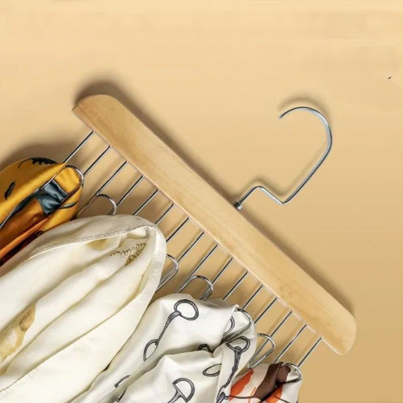 Dress Hanger | Twin Staggered Hook Rows, Swivel Top Hook