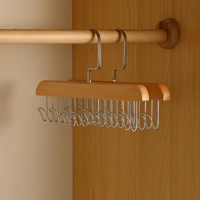 Dress Hanger | Twin Staggered Hook Rows, Swivel Top Hook