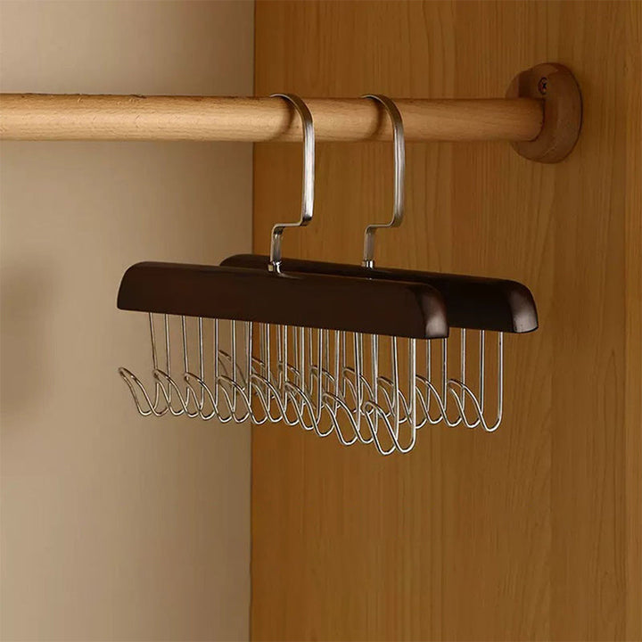 Dress Hanger | Twin Staggered Hook Rows, Swivel Top Hook