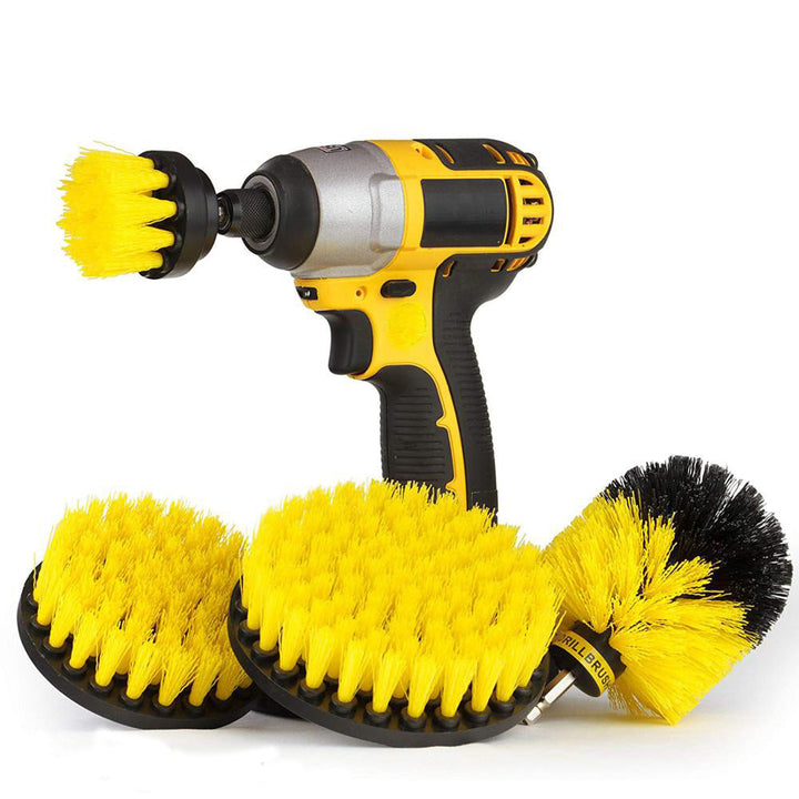 Drill Brush Set Universal Multi-Head Polypropylene with Extension Rod