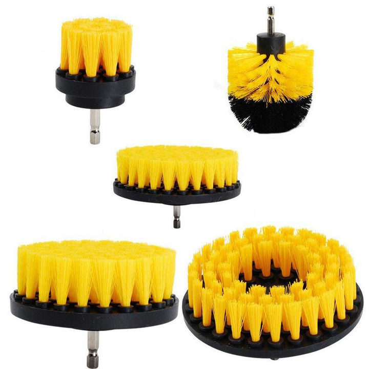 Drill Brush Set Universal Multi-Head Polypropylene with Extension Rod