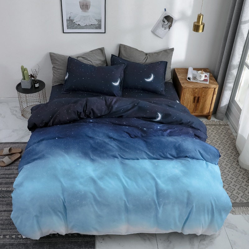 Duvet Cover Set Brushed Microfiber 4pcs | Reversible, Queen &amp; King Sizes | Envelope Closure Pillowcases, Machine Washable