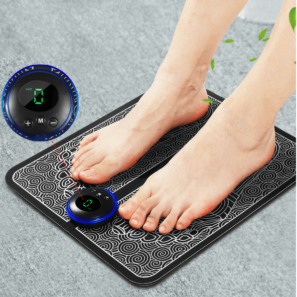 EMS Foot Massage Mat | 9 Adjustable Intensity Modes | USB Rechargeable for Circulation, Muscle Recovery and Stress Relief