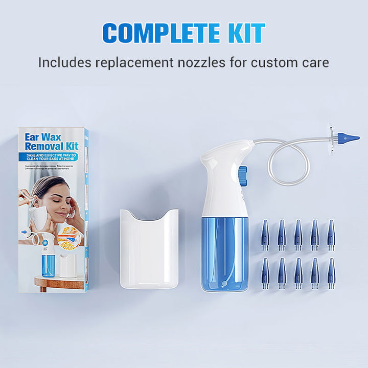 Ear Wax Removal Irrigator | Dual-Tank System with Adjustable Nozzles | Rechargeable USB-C Battery for Travel-Ready Hygiene