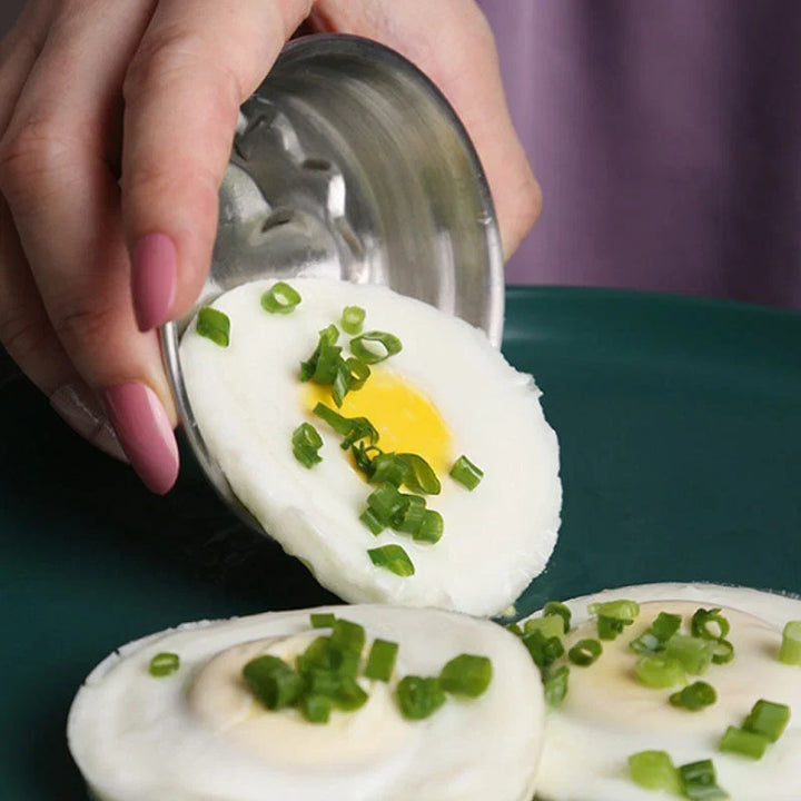 Egg Cooker Stainless Steel Poaching Stovetop with Heart Shaped Mould