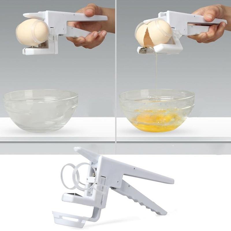 Egg Cracker &amp; Yolk Separator, Plastic, 165g | One-Handed Squeeze Design | No Shell Mess for Omelettes, Cakes &amp; Meringues