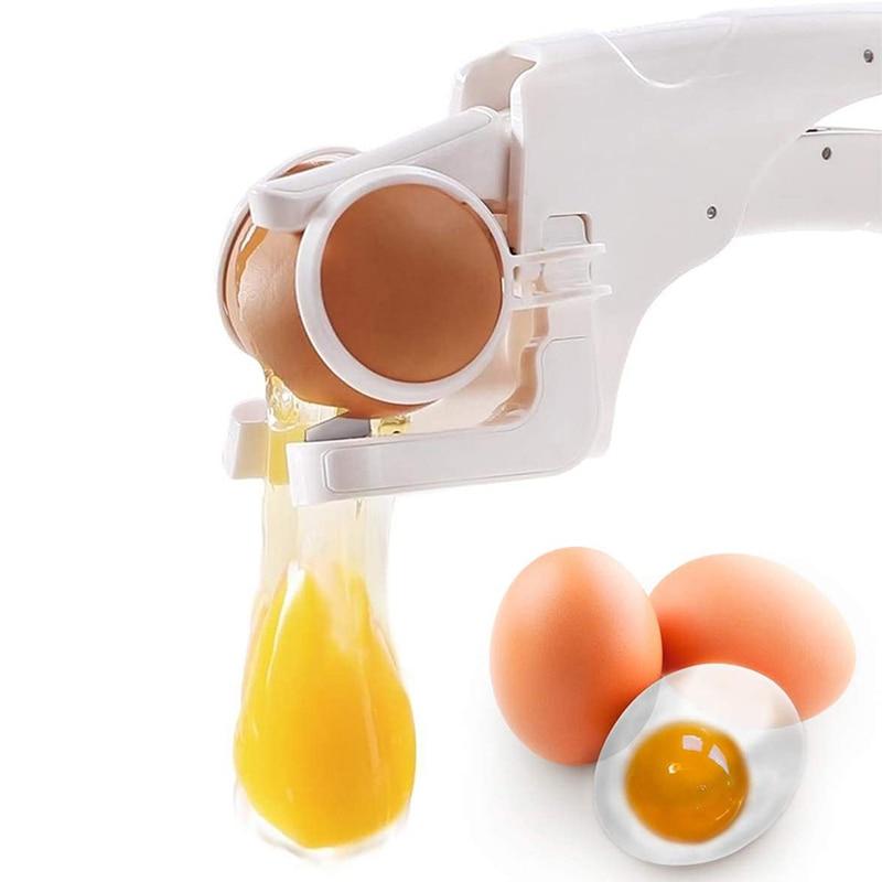 Egg Cracker &amp; Yolk Separator, Plastic, 165g | One-Handed Squeeze Design | No Shell Mess for Omelettes, Cakes &amp; Meringues