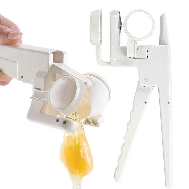 Egg Cracker &amp; Yolk Separator, Plastic, 165g | One-Handed Squeeze Design | No Shell Mess for Omelettes, Cakes &amp; Meringues