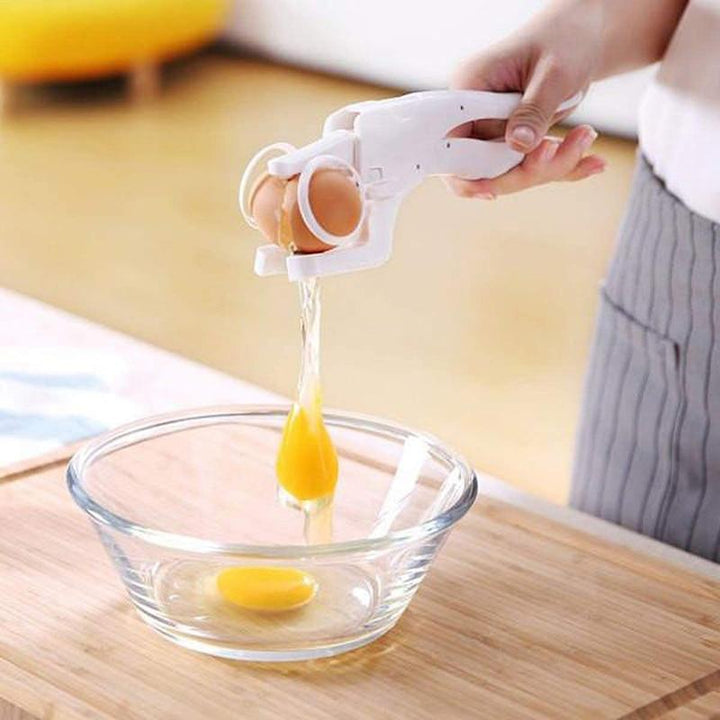 Egg Cracker &amp; Yolk Separator, Plastic, 165g | One-Handed Squeeze Design | No Shell Mess for Omelettes, Cakes &amp; Meringues