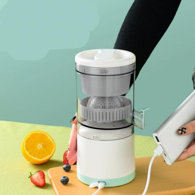 Electric Citrus Juicer | Cordless USB Rechargeable Press with Pulp Strainer