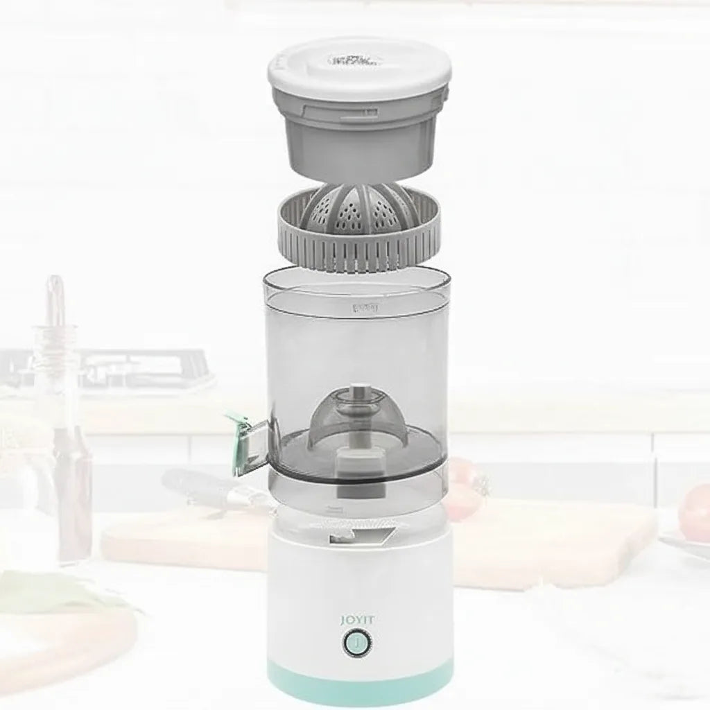 Electric Citrus Juicer | Cordless USB Rechargeable Press with Pulp Strainer