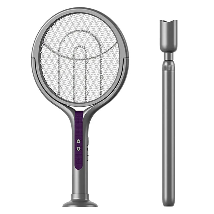 Electric Fly Swatter Rechargeable Retractable USB-C with Rotating Head