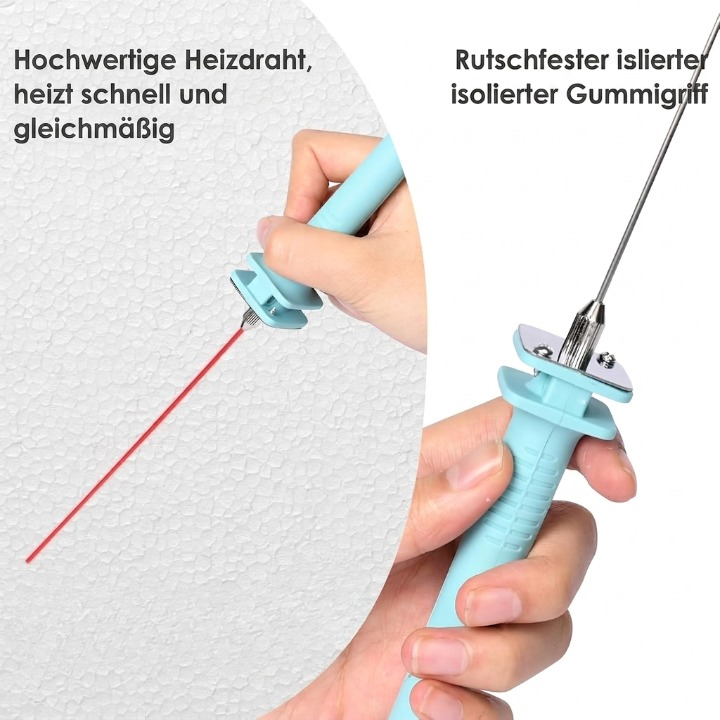 Electric Foam Cutter Hot Compact Stainless Steel Handheld with 5 Lengths